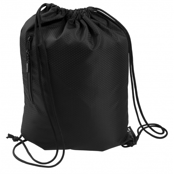 Logo trade promotional items picture of: Drawstring bag NUNAVUT Schwarzwolf