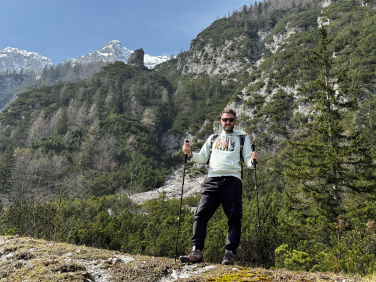 Logotrade promotional gift picture of: Trekking poles DENALI Schwarzwolf