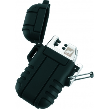 Logo trade promotional items image of: Ecological lighter SANFORD Schwarzwolf