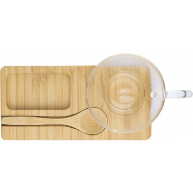 Logotrade advertising product image of: Tray with cup and spoon FORMOSA 150 ml