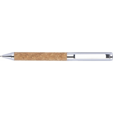 Logotrade promotional items photo of: Twist-ballpen metal and cork LILLEHAMMER