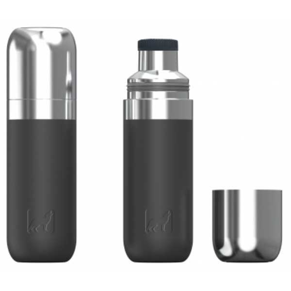 Logo trade corporate gift photo of: Vacuum bottle DINARA Schwarzwolf