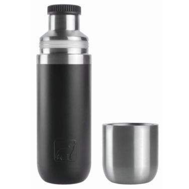 Logo trade business gifts image of: Vacuum bottle DINARA Schwarzwolf