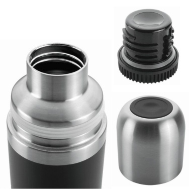 Logo trade promotional giveaways picture of: Vacuum bottle DINARA Schwarzwolf