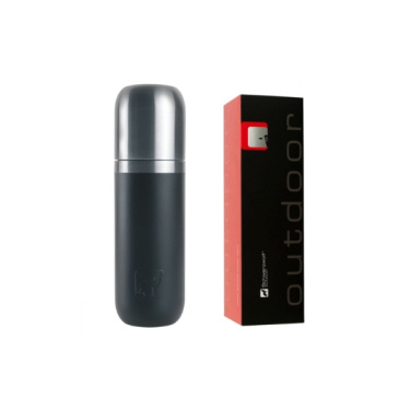 Logo trade promotional merchandise photo of: Vacuum bottle DINARA Schwarzwolf