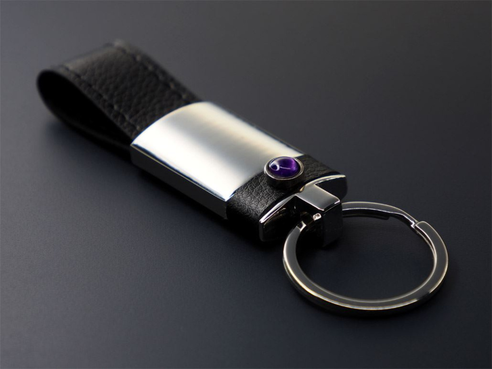 Logotrade promotional product picture of: Amethyst Keyring 1296095