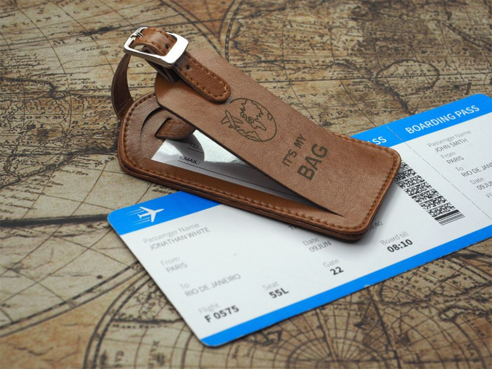 Logo trade promotional merchandise picture of: Luggage tag 1155119