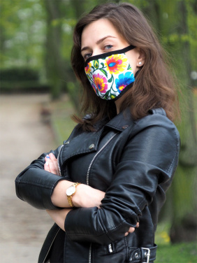 Logo trade promotional merchandise picture of: MARS PRO cotton mask (size M) with pocket and HEPA filter 1380165