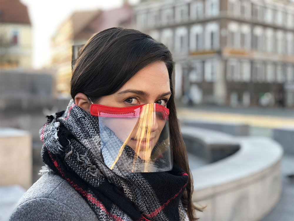 Logo trade corporate gift photo of: KALIPSO clear face shield-mask for mouth and nose 1447162