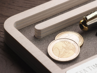 Logo trade promotional giveaways image of: Wooden desk organiser 1818121