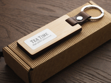 Logo trade advertising product photo of: Wooden keyring 1853292