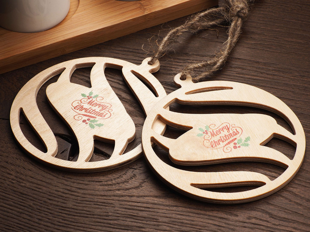 Logotrade promotional item picture of: Wooden Christmas Decoration 1856121