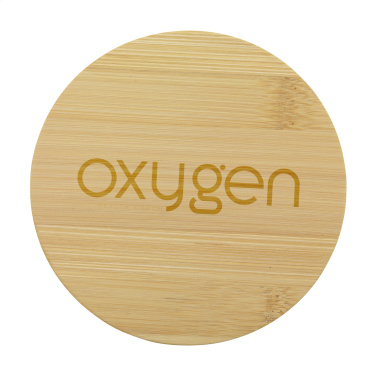 Logo trade promotional products image of: Bamboo Coaster Set