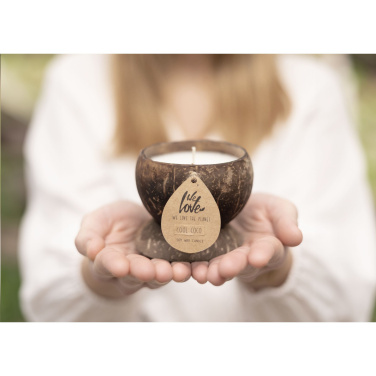 Logotrade business gift image of: We Love The Planet Coconut Candle
