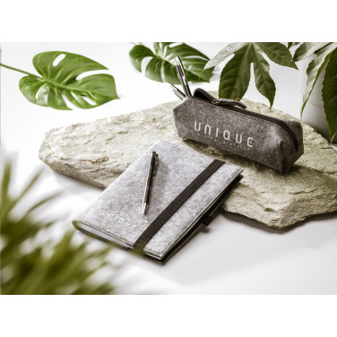 Logo trade business gifts image of: Pencil Case GRS RPET Felt