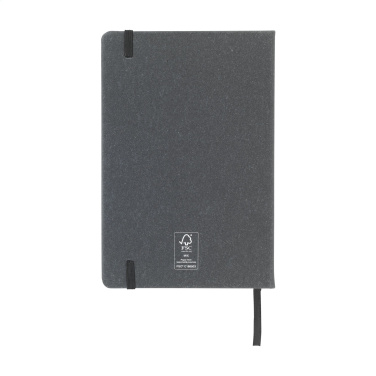 Logotrade promotional item image of: Montana Recycled Leather Paper Notebook A5