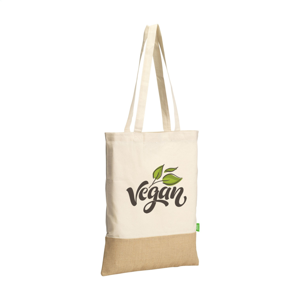 Logotrade promotional products photo of: Combi Organic Shopper (160 g/m²) bag