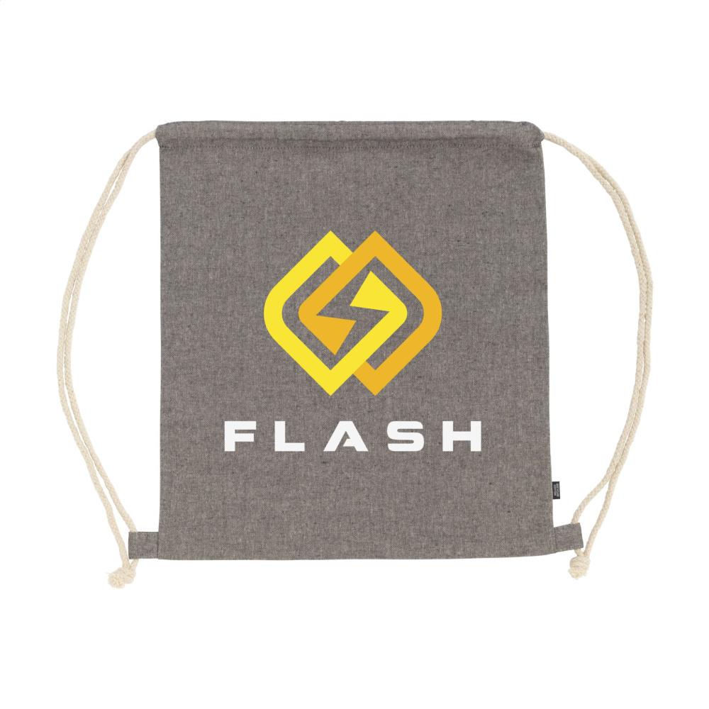 Logotrade advertising product image of: GRS Recycled Cotton PromoBag (180 g/m²) backpack