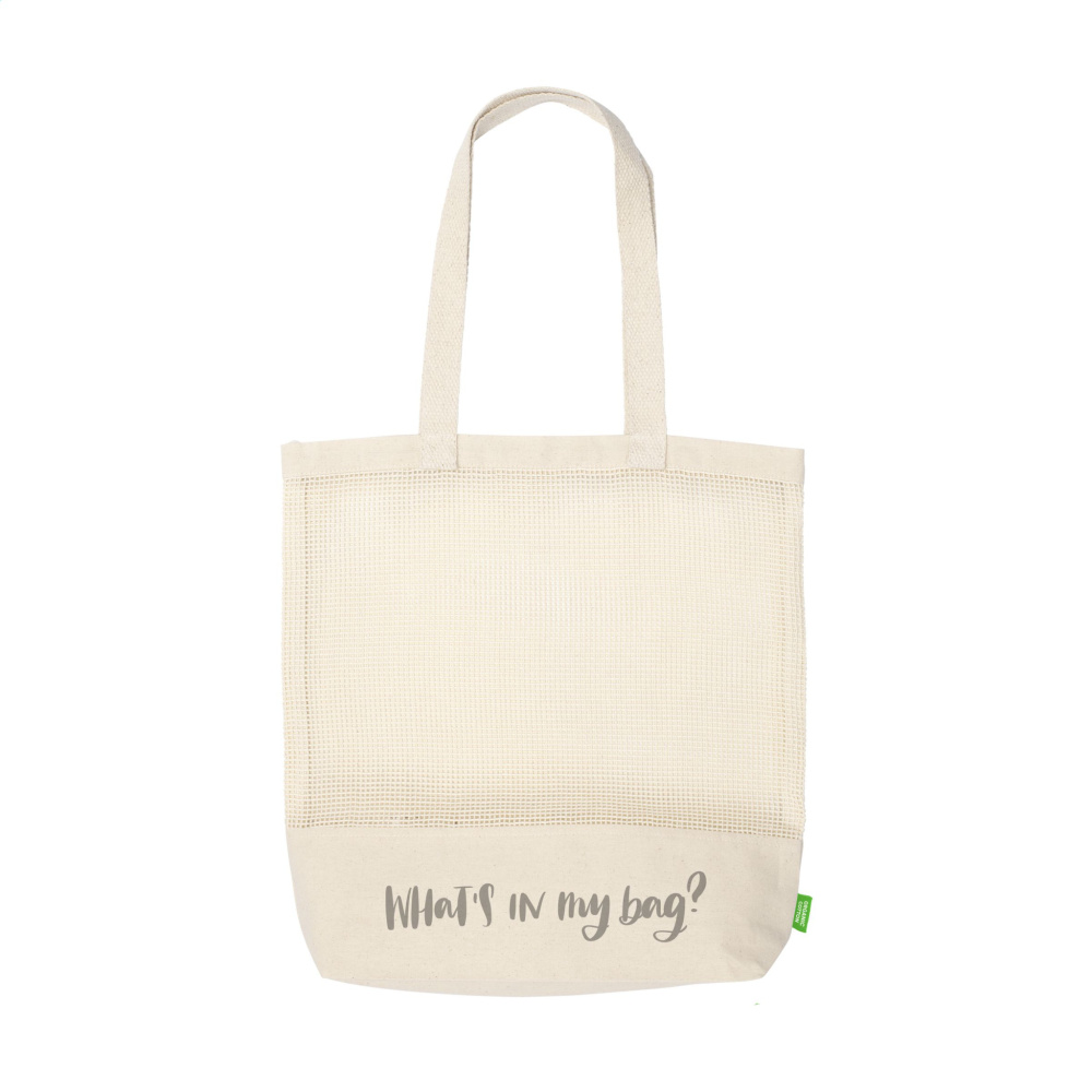 Logotrade promotional gift image of: Natura Organic Mesh Shopper (180 g/m²) shopping bag