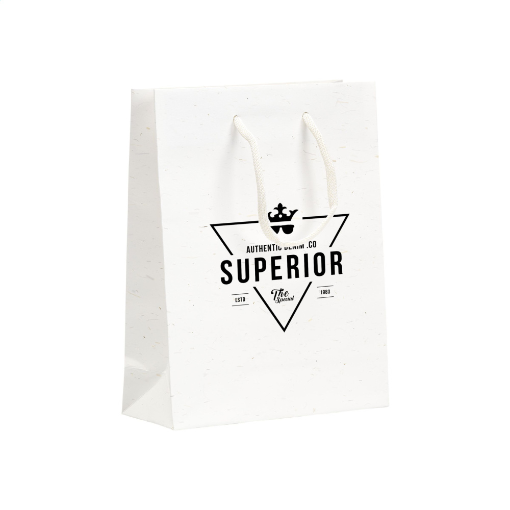 Logo trade promotional gifts image of: Leaf It Bag recycled with straw fibres (180 g/m²) S