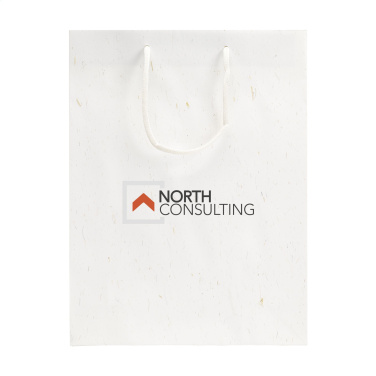 Logo trade promotional giveaway photo of: Leaf It Bag recycled with straw fibres (180 g/m²) L