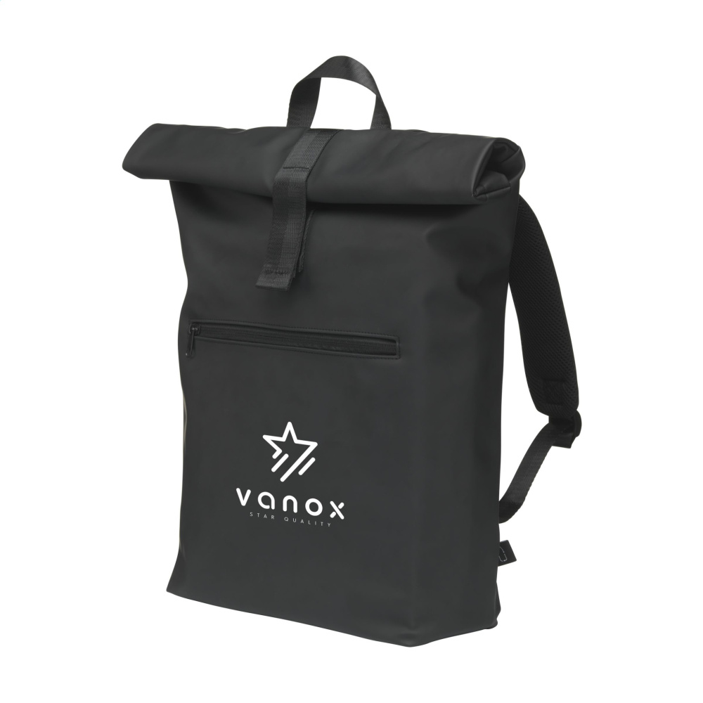 Logotrade promotional product image of: Lennon Roll-Top Recycled Backpack