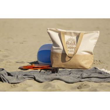 Logo trade promotional gifts image of: Cancun Beachbag Organic Cotton (320 g/m²)