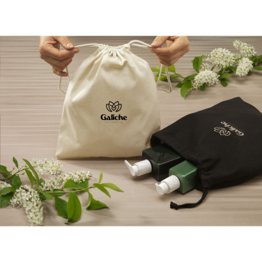 Logotrade advertising product picture of: Gift Pouch Natural GRS Recycled Cotton (150 g/m²) M