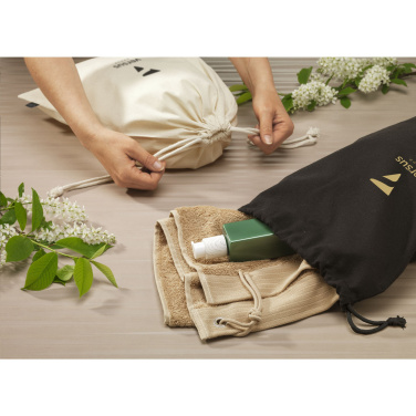 Logo trade corporate gifts image of: Gift Pouch GRS Recycled Cotton (150 g/m²) L