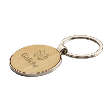 Logo trade promotional items picture of: Bamboo Key Circle keyring