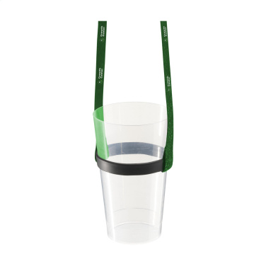 Logo trade promotional product photo of: Lanyard Sublimation RPET 1.5 cm with Cup holder