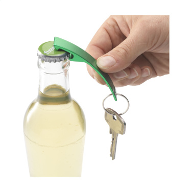 Logo trade promotional giveaways picture of: Alu Opener GRS Recycled keyring