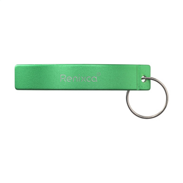 Logotrade promotional item picture of: Alu Opener GRS Recycled keyring