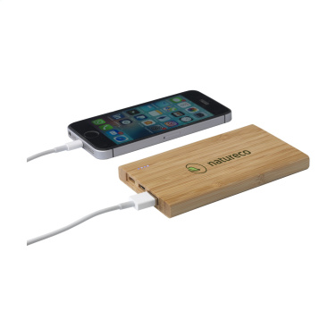 Logo trade promotional gifts image of: Bamboo 4000 Powerbank external charger