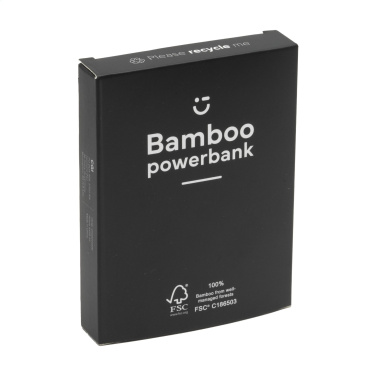 Logo trade corporate gift photo of: Bamboo 4000 Powerbank external charger