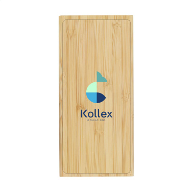 Logo trade promotional item photo of: Bamboo 8000 Wireless Powerbank wireless charger