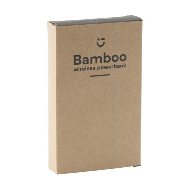 Logo trade promotional products picture of: Bamboo 8000 Wireless Powerbank wireless charger