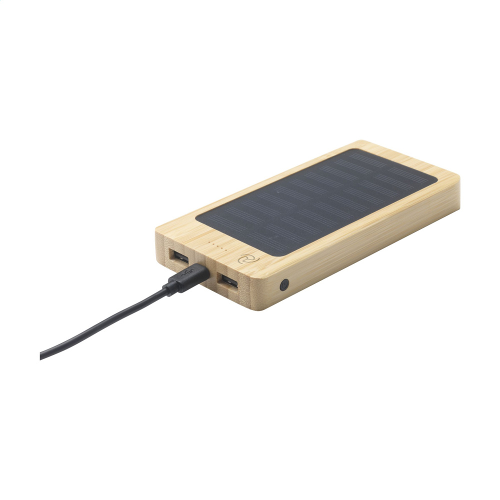 Logo trade corporate gift photo of: Solar Powerbank 8000+ Wireless Charger