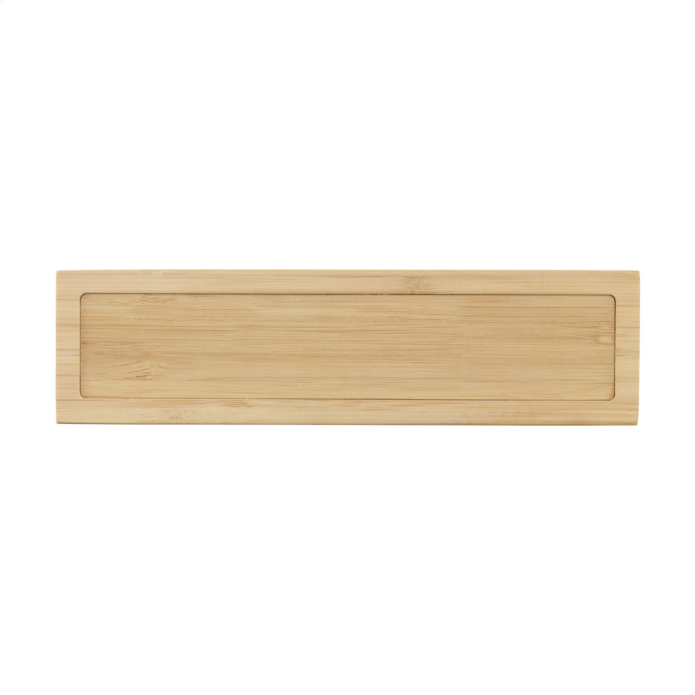 Logotrade promotional gift image of: Bamboo Alarm Clock with Wireless Charger