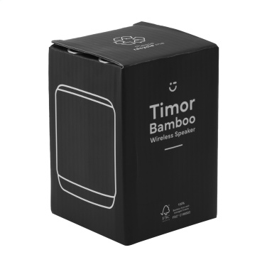 Logo trade business gifts image of: Timor Bamboo Wireless Speaker