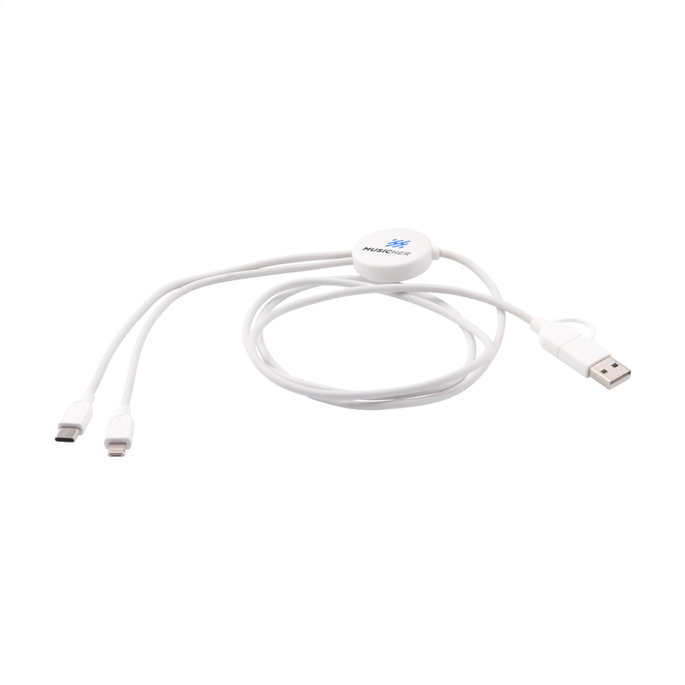 Logo trade business gifts image of: Charging Cable RCS Recycled ABS-TPE