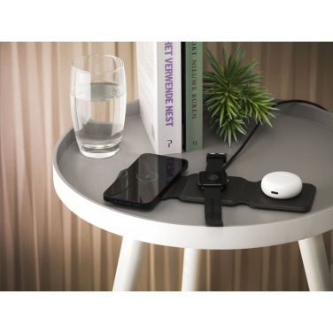 Logo trade business gift photo of: TriCharge RCS  Recycled PU Wireless Charger