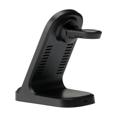 Logo trade promotional items picture of: Triple-Up RCS Recycled ABS Wireless Charger Stand