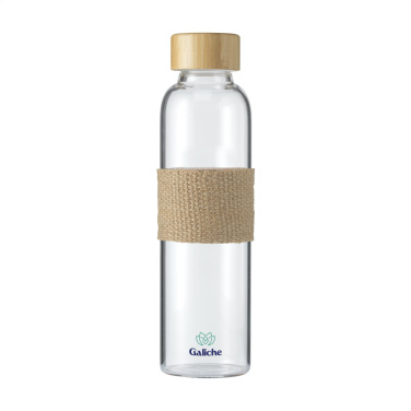 Logo trade promotional merchandise picture of: Senga Glass Bamboo 500 ml drinking bottle