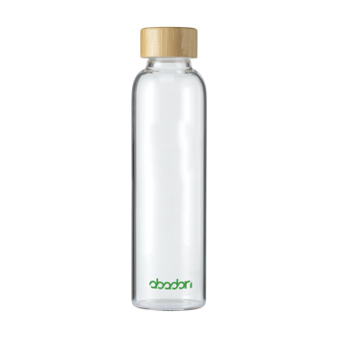 Logo trade business gifts image of: Senga Glass Bamboo 500 ml drinking bottle