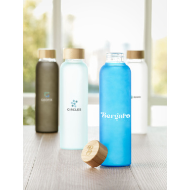 Logo trade business gift photo of: Frosty Glass Bottle 550 ml drinking bottle