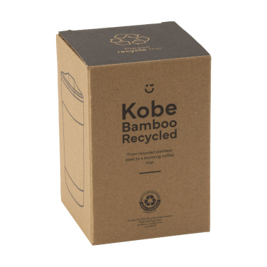 Logotrade promotional product picture of: Kobe Bamboo RCS Recycled Steel 350 ml coffee cup