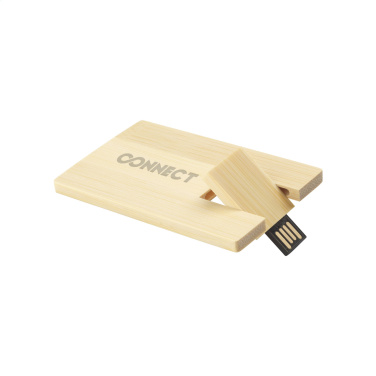 Logo trade promotional product photo of: CreditCard USB Bamboo 8 GB