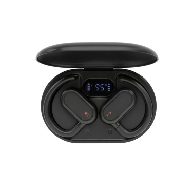 Logotrade business gift image of: Fitsound RCS recycled plastic open ear TWS earbuds