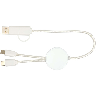 Logotrade advertising products photo of: Citala 5-in-1 recycled plastic 30 cm data sync and 27W fast charge cable